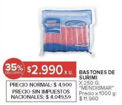 X$ - BASTONES DE SURIMI