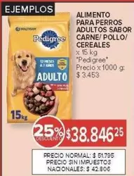 Pedigree - ALIMENTO PARA PERROS ADULTOS SABOR CARNE/ POLLO/ CEREALES