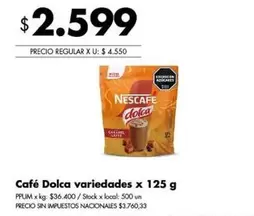 Nescafé - Café Dolca variedades