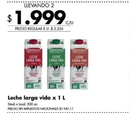 X$ - Leche larga vida x 1 L