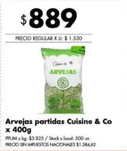 X$ - Arvejas partidas
