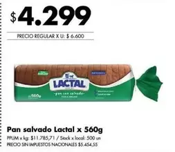 Lactal - Pan salvado