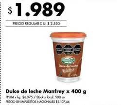 Manfrey - Dulce de leche