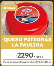 La paulina - Queso Pategrás