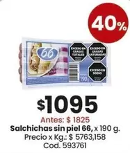 66 - Salchichas sin piel