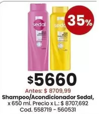 Sedal - Shampoo/Acondicionador