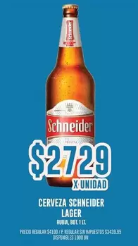 Schneider - CERVEZA LAGER