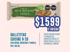 Cuisine - Galletitas con Avena, Manzana y Canela