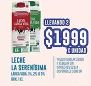 La Serenísima - LECHE LARGA VIDA