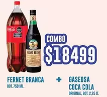 Coca cola - FERNET BRANCA + GASEOSA COCA COLA