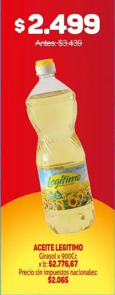 Legítimo - Aceite de Girasol
