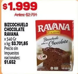 Ravana - BIZCOCHUELO CHOCOLATE