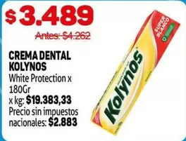 Kolynos - CREMA DENTAL