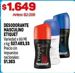 Etiquet - DESODORANTE MASCULINO