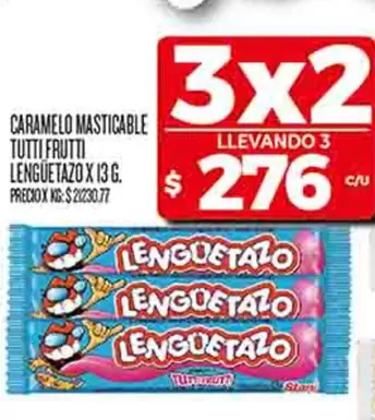 Tutti - CARAMELO MASTICABLE LENGÜETAZO X 13 G.