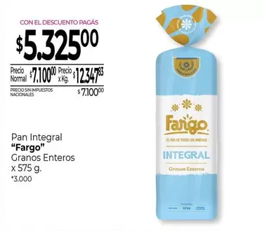 fargo - Pan Integral Granos Enteros
