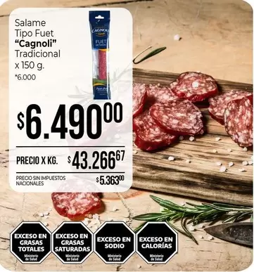 Cagnoli - Salame Tipo Fuet "" Tradicional