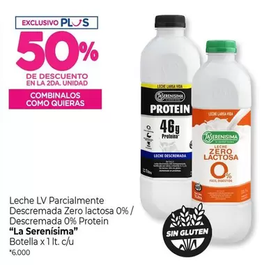 La Serenísima - Leche Descremada Zero Lactosa 0% Protein