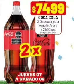 Coca cola - 2 Gaseosa cola regular/zero