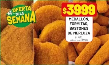 Formitas - MEDALLÓN, FORMITAS, BASTONES DE MERLUZA