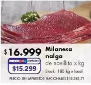 X$ - Milanesa nalga de novillito