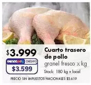 X$ - Cuarto trasero de pollo