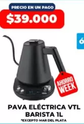 Mar del Plata - PAVA ELÉCTRICA VTL BARISTA 1L