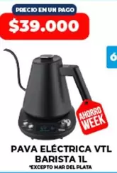 Mar del Plata - PAVA ELÉCTRICA VTL BARISTA 1L