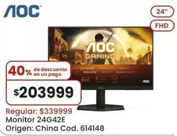 AOC - Monitor 24G42E