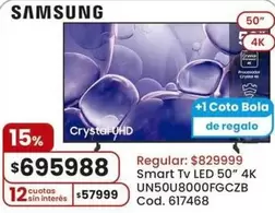 Samsung - Smart Tv LED 50" 4K UN50U8000FGCZB