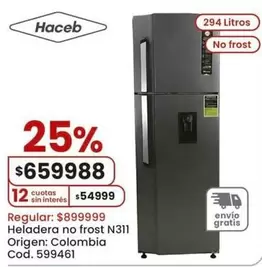 Origen - Heladera no frost N311 Cod. 599461