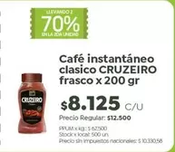 X$ - Café instantáneo clasico