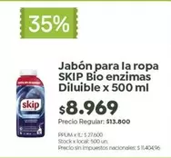 Skip - Jabón para la ropa Bio enzimas Diluible x 500 ml