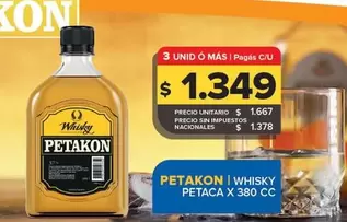 Petakon - WHISKY PETAKA X 380 CC