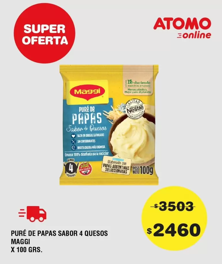 Maggi - PUR DE PAPAS SABOR 4 QUESOS
