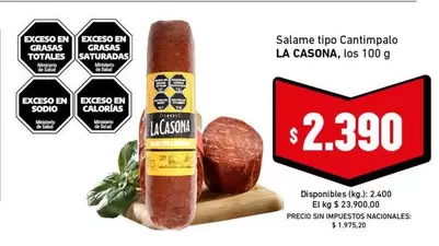 La Casona - Salame tipo Cantimpalo
