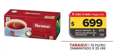 Taraguí - TE FILTRO DIAMANTADO