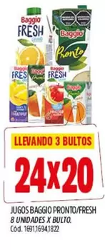 Baggio - JUGO PRONTO/FRESH 8 UNIDADES X BULTO