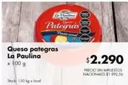 La paulina - Queso pategras