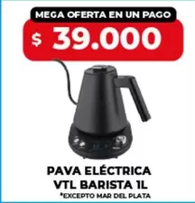 Mar del Plata - PAVA ELÉCTRICA VTL BARISTA 1L