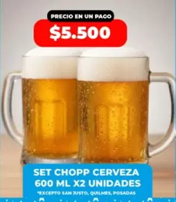 Quilmes - SET CHOPP CERVEZA