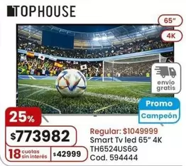 Smart Tv led 65" 4K TH6524US6G