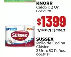 Sussex - Rollo de Cocina Clásico Cód:6491