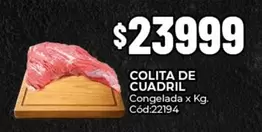 X$ - COLITA DE CUADRIL Congelada x Kg. Cód:22194