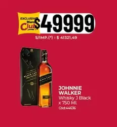 Johnnie Walker - Whisky J Black x 750 ML Cód:44636