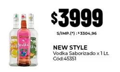 New Style - Vodka Saborizado x 1 Lt. Cód:45351