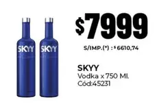 Skyy - Vodka x 750 Ml. Cód:45231