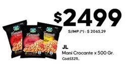 JL - Mani Crocante x 500 Gr. C

od53211