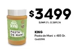 King - Pasta de Mani x 485 Gr. Cod53198
