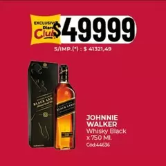 Johnnie Walker - Whisky Black x 750 Ml. Cód:44636